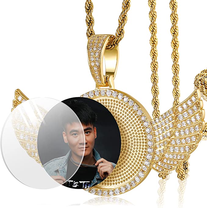 Iced Out Custom Winged Necklace