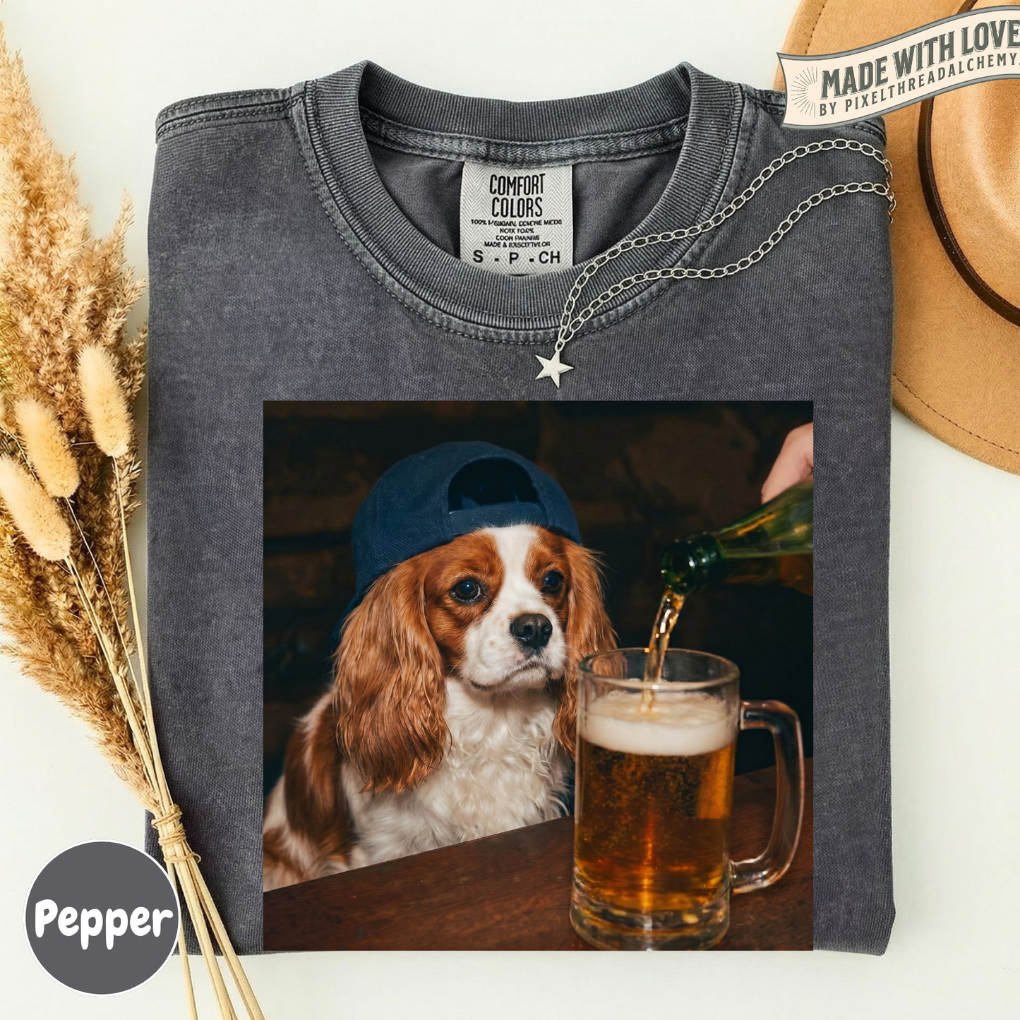 Cavalier Drinking Beer T-Shirt