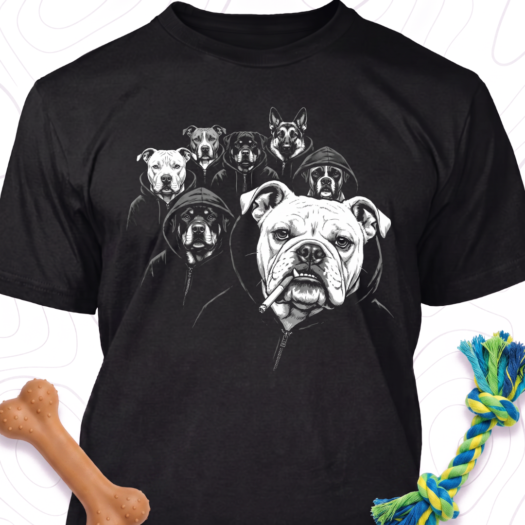 Funny Gangster Dog Shirt, Meme Dogs Graphic Tee, Vintage Dog Lover Shirt,