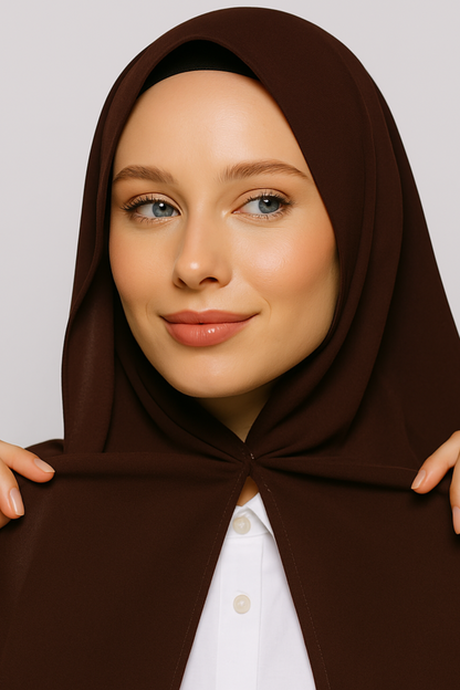 Pre-Sewn Instant Hijab | Built-in Magnets