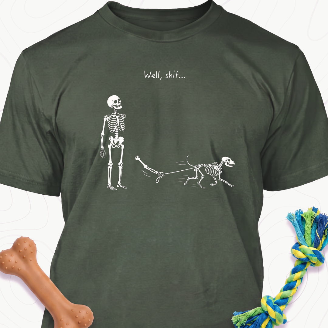 Well Skeleton Shirt, Skeleton Lost Dog Tee, Halloween Tee, Gothic Sarcastic Gift