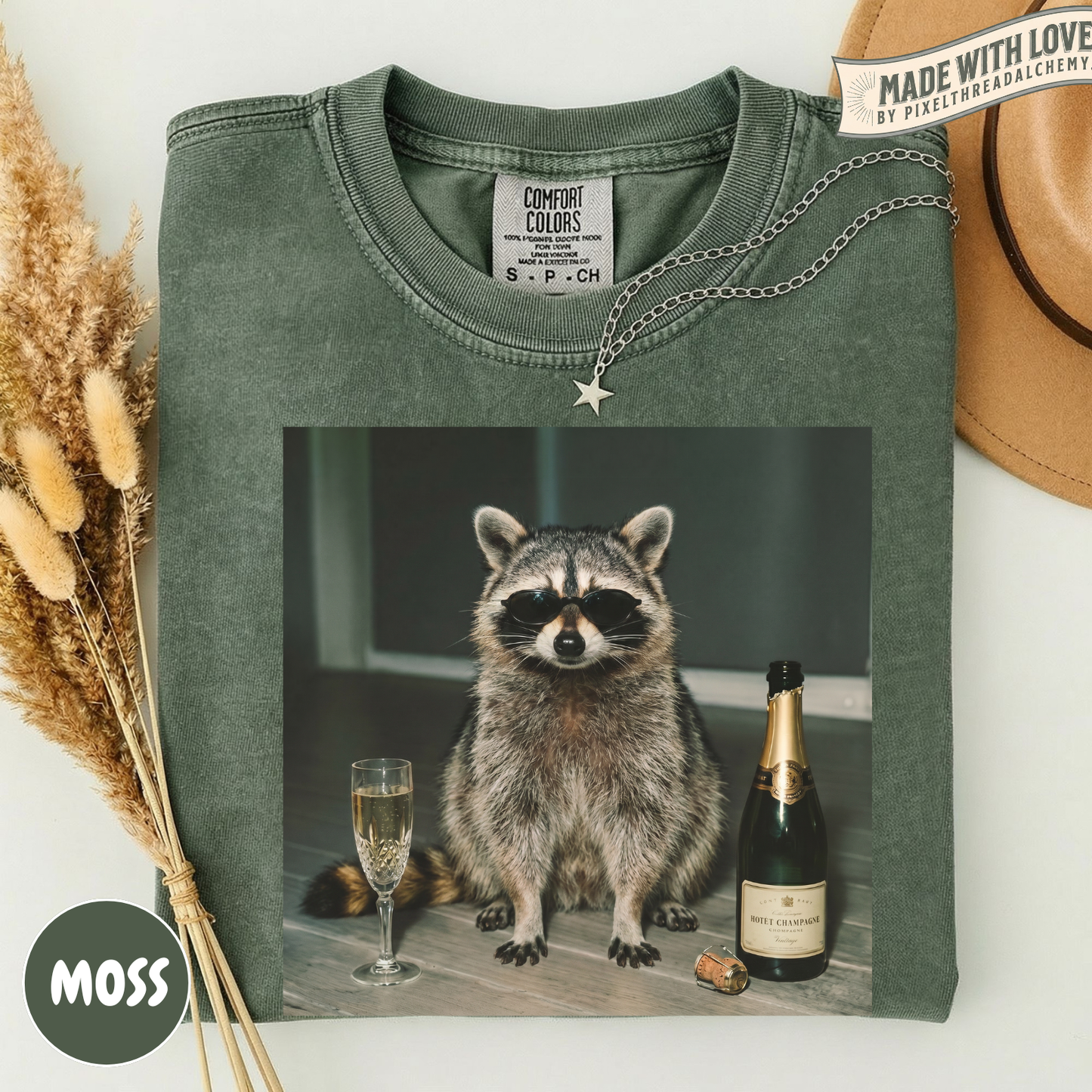 Raccoon Champagne T-Shirt