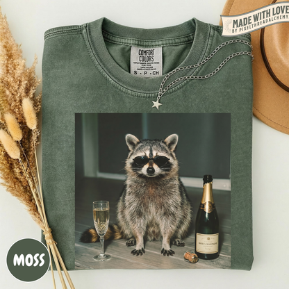 Raccoon Champagne T-Shirt