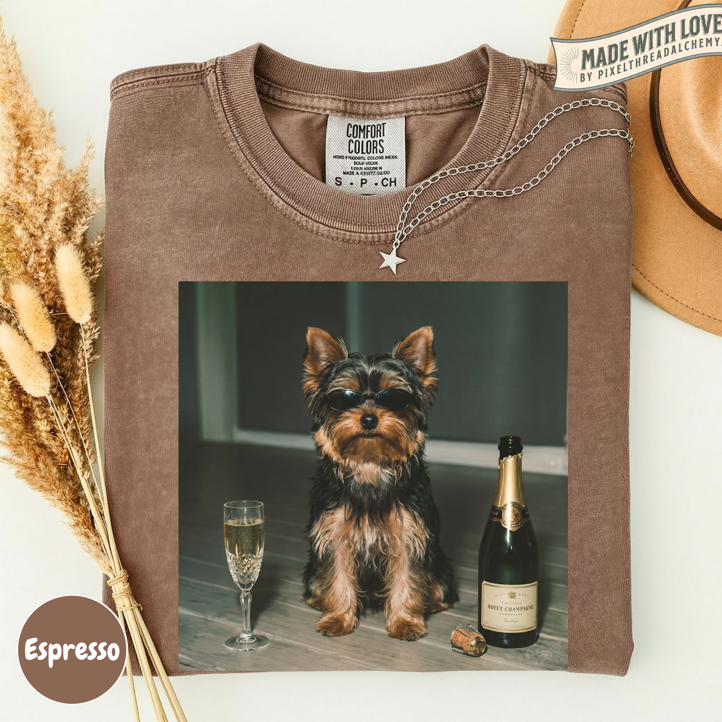 Yorkie Champagne T-Shirt