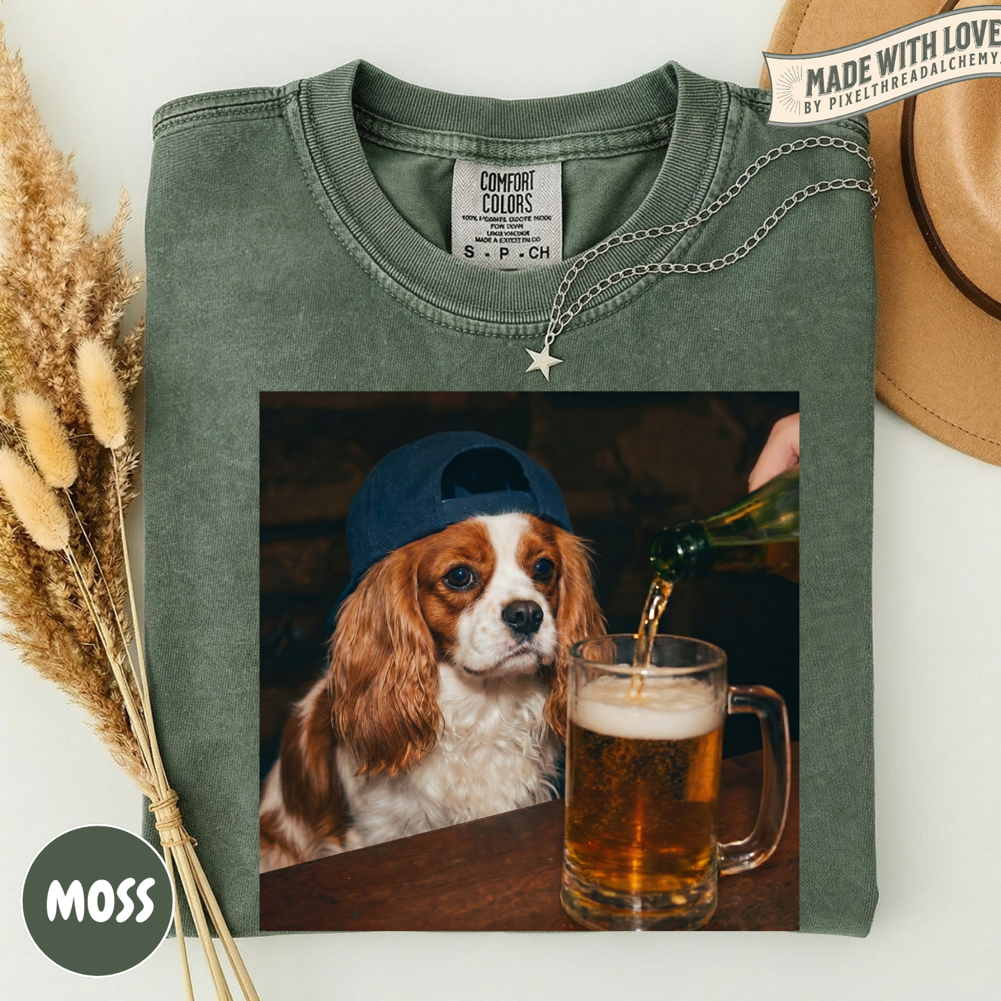 Cavalier Drinking Beer T-Shirt