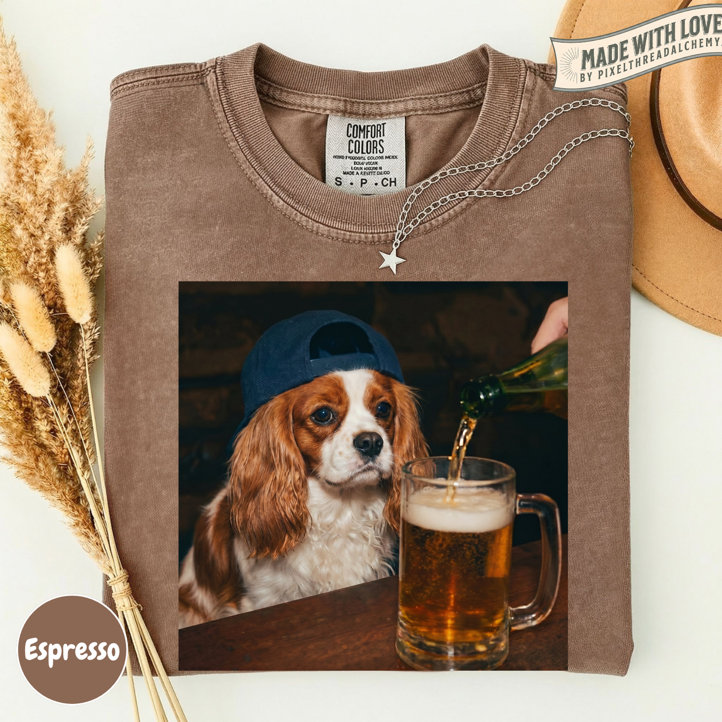 Cavalier Drinking Beer T-Shirt