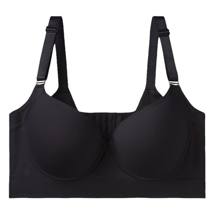 Solai® Full-Coverage Back Smoothing Bra-Black