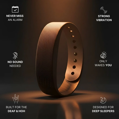 Elvoura Band - Silent Vibrating Alarm for Deaf & HoH