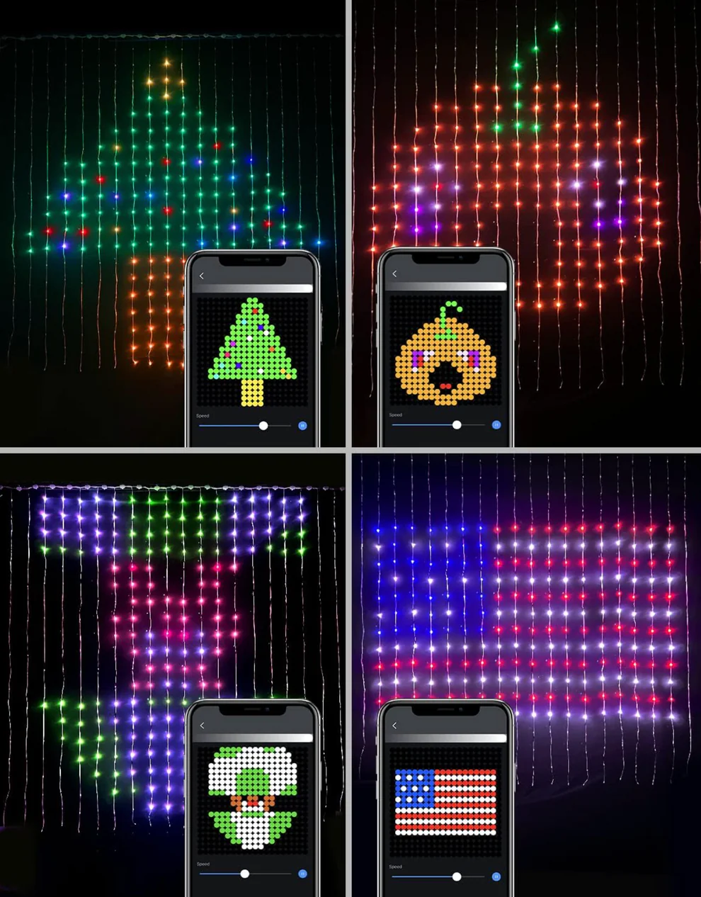 GleamGlowLed Curtain Lights