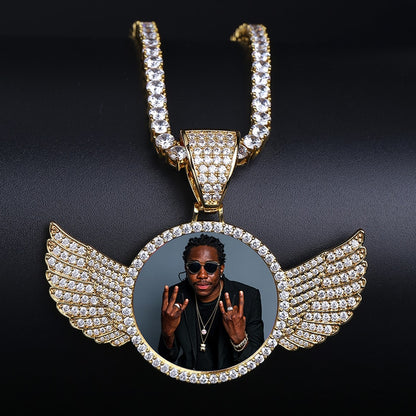 Iced Out Custom Winged Necklace